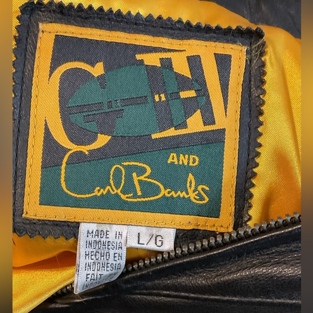 Vintage G-III by Carl Banks Full Zip Hooded Green Bay Packers Leather Jacket - Picture 13 of 14